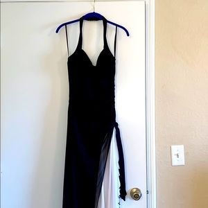 Black and white floor length dress